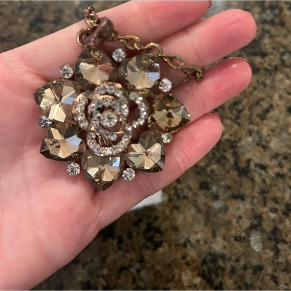 Vintage Jewelry - Vintage Necklace Pendant Faux Diamond Glass Women Christmas Holiday Formal